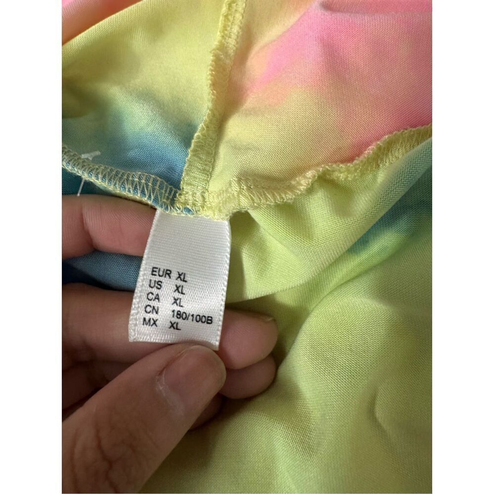 H&M Tie Dye Sleeveless Hoodie Crop Top XL - Picture 5 of 7